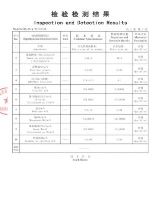 TDS ammonium persulfate